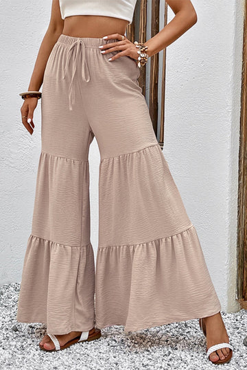 Drawstring Waist Tiered Flare Culottes  - Doll Fits