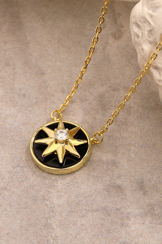 Cubic Zirconia Star Pendant Necklace  Necklaces- Doll Fits