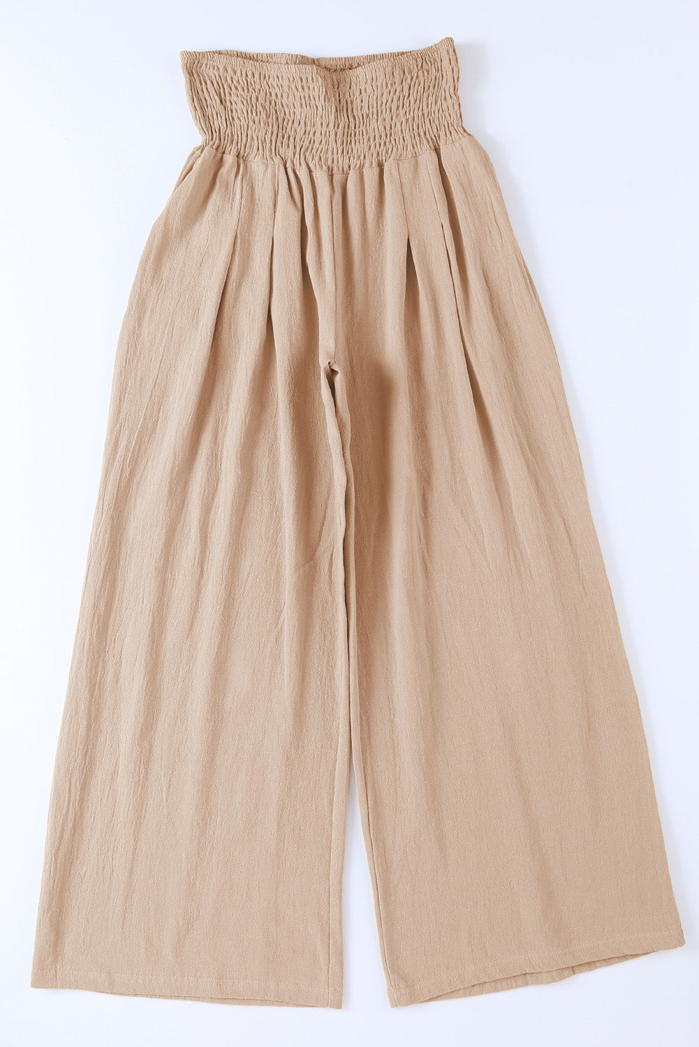 Smocked High Waist Wide Leg Pants  Pants- Doll Fits