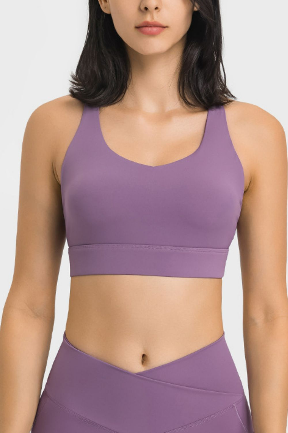 Breathable Crisscross Back Sports Bra  Activewear- Doll Fits