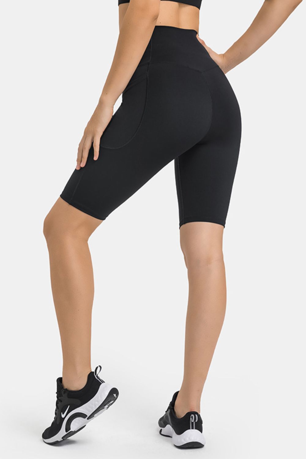 High Waist Biker Shorts with Pockets  Activewear- Doll Fits