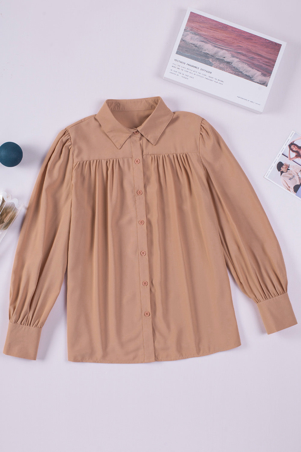 Gathered Detail Puff Sleeve Shirt  Shirts & Tops- Doll Fits