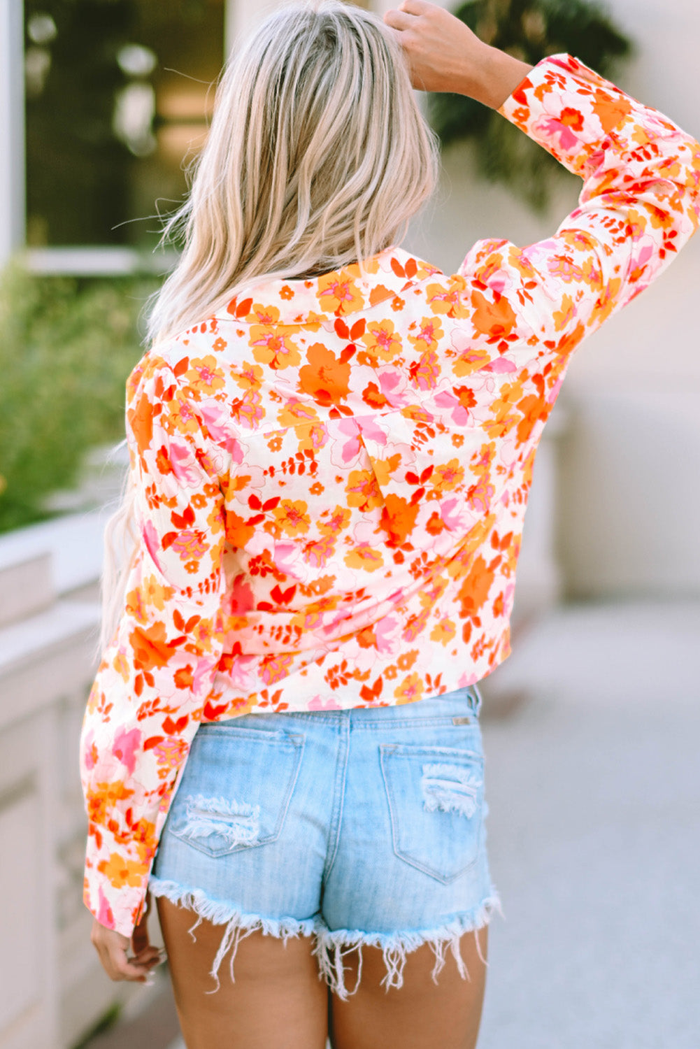 Floral Collared Neck Shirt  - Doll Fits