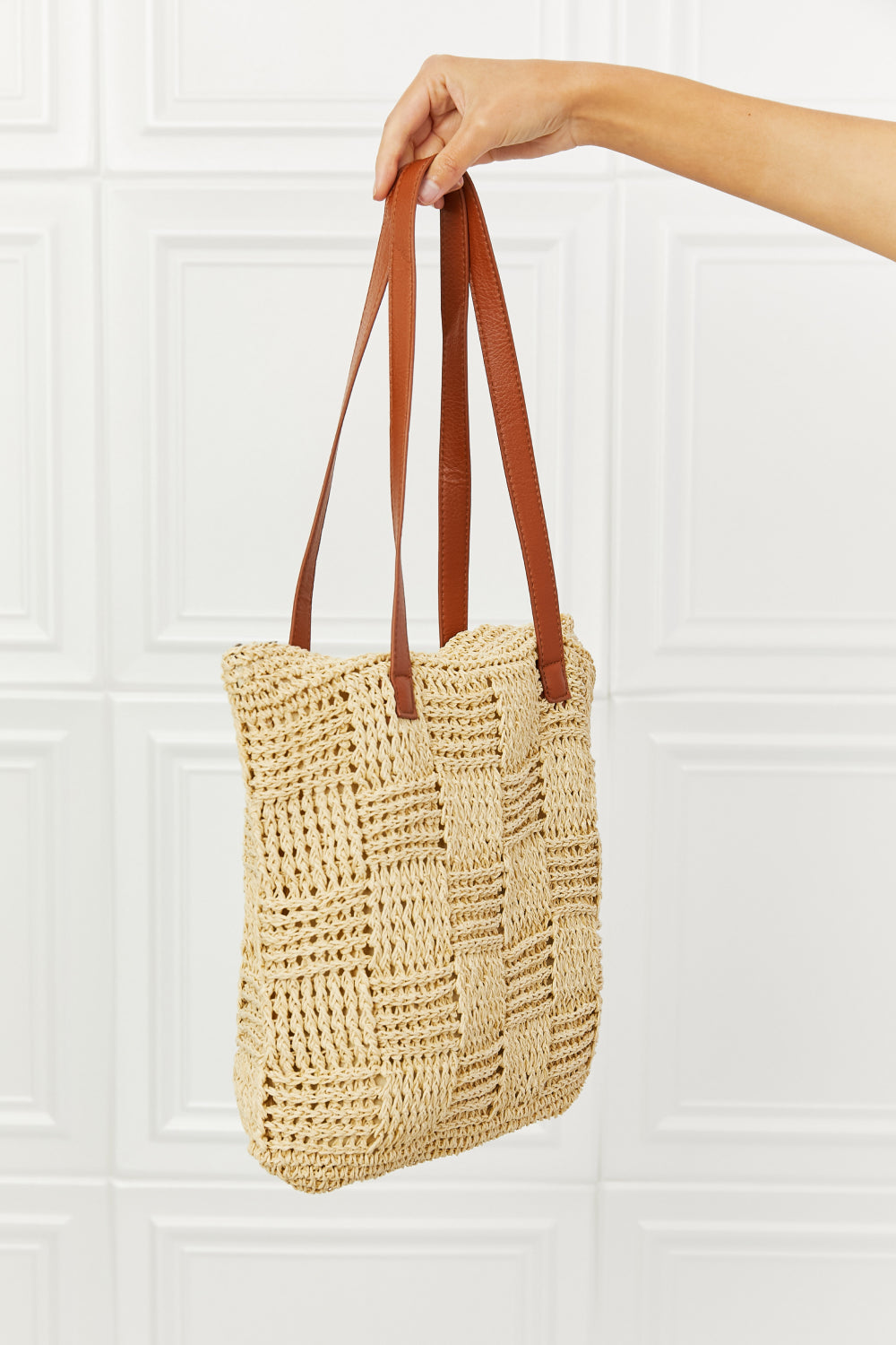 Fame Picnic Date Straw Tote Bag  Handbags- Doll Fits