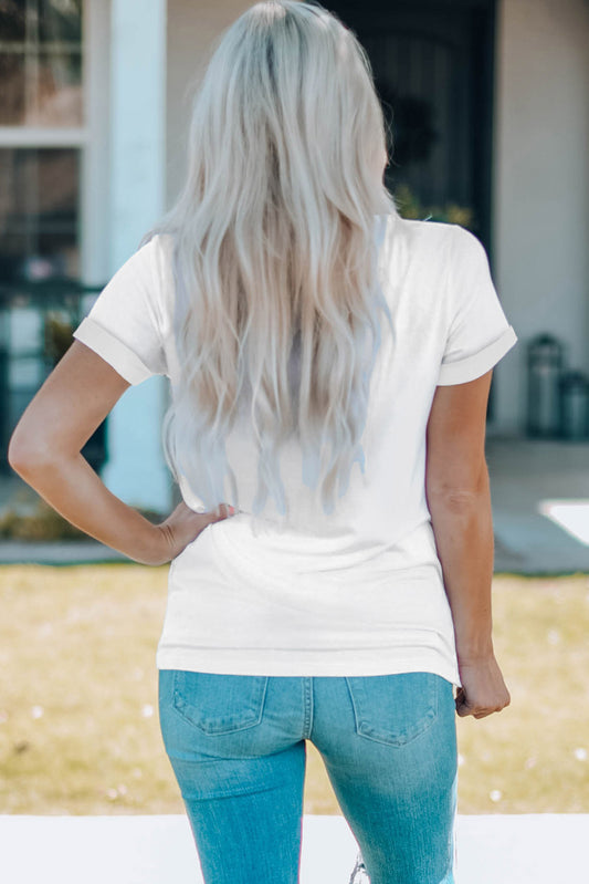 Cowboy Hat Graphic Round Neck Tee  Shirts & Tops- Doll Fits