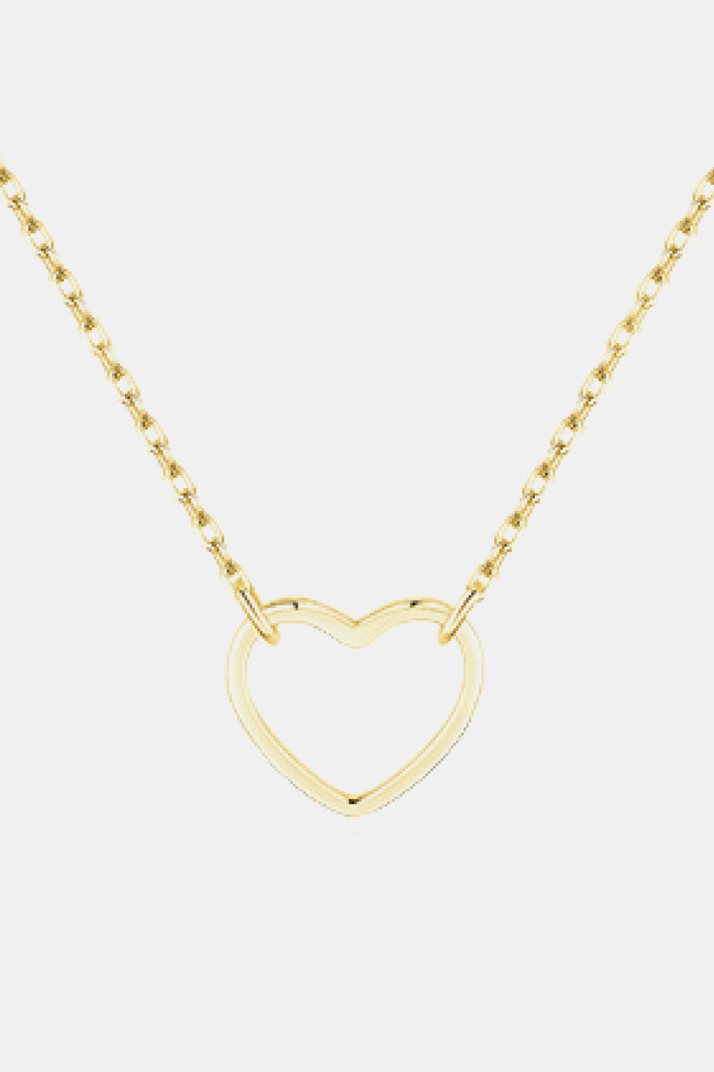 925 Sterling Silver Heart Shape Pendant Necklace  Necklaces- Doll Fits