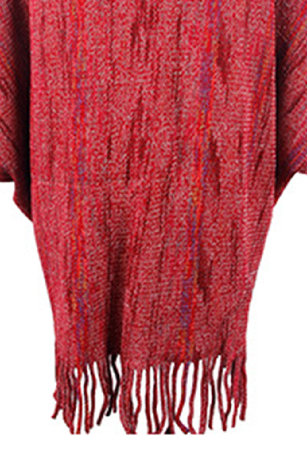 Fringe Detail Printed Poncho  - Doll Fits