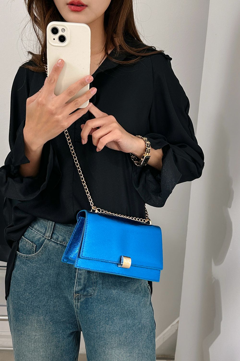 PU Leather Crossbody Bag  - Doll Fits