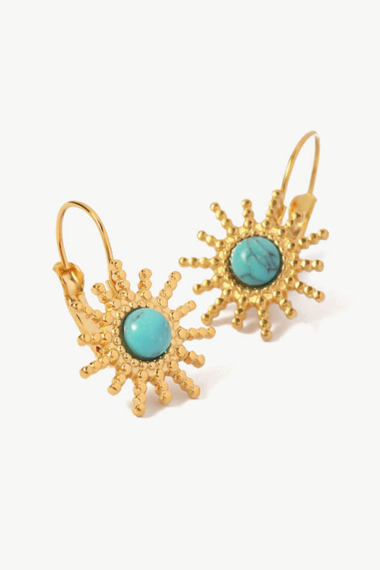 18K Gold Plated Sun-Shaped Earrings  Earrings- Doll Fits