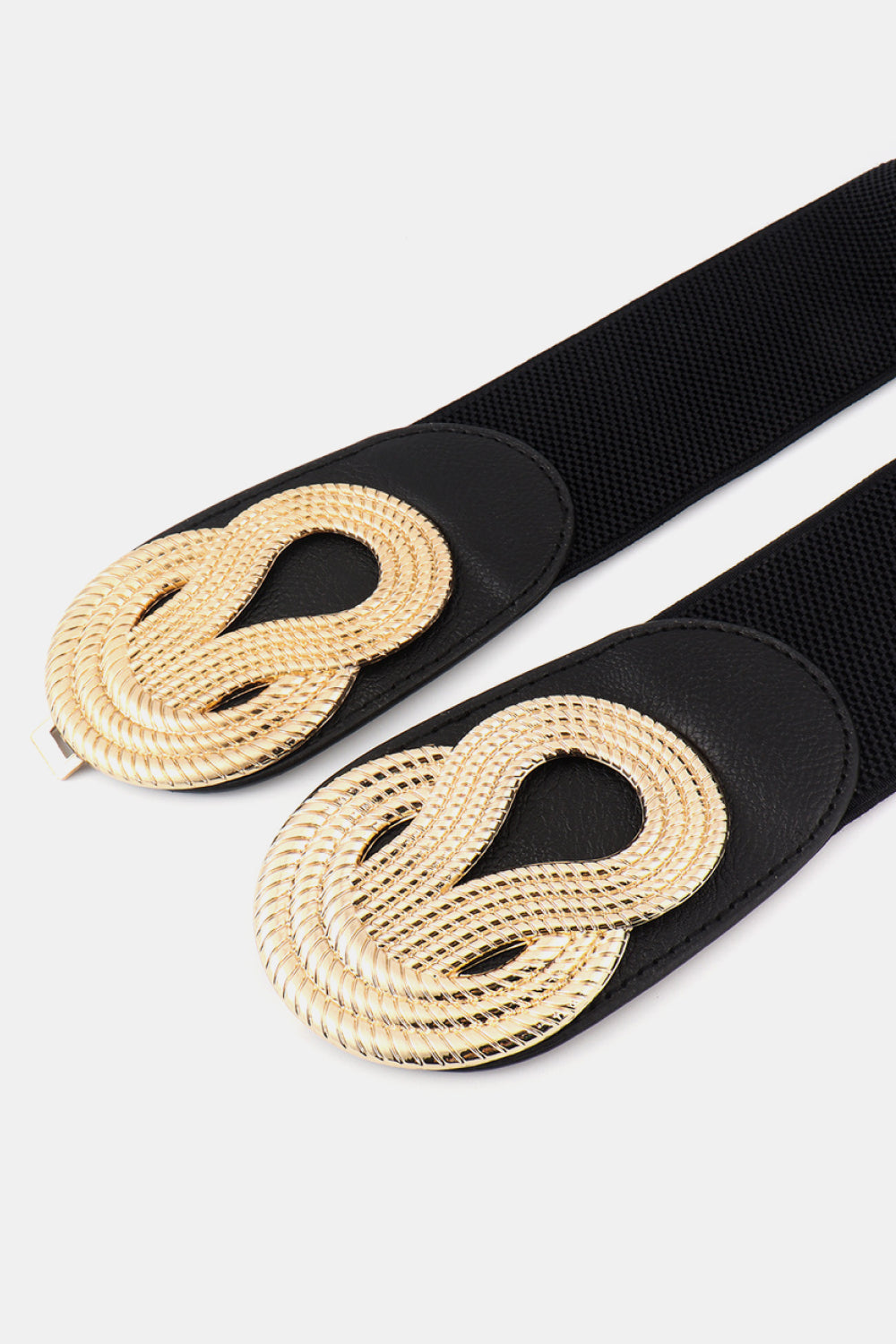 Twisted Alloy Buckle Wide Belt  Belts- Doll Fits