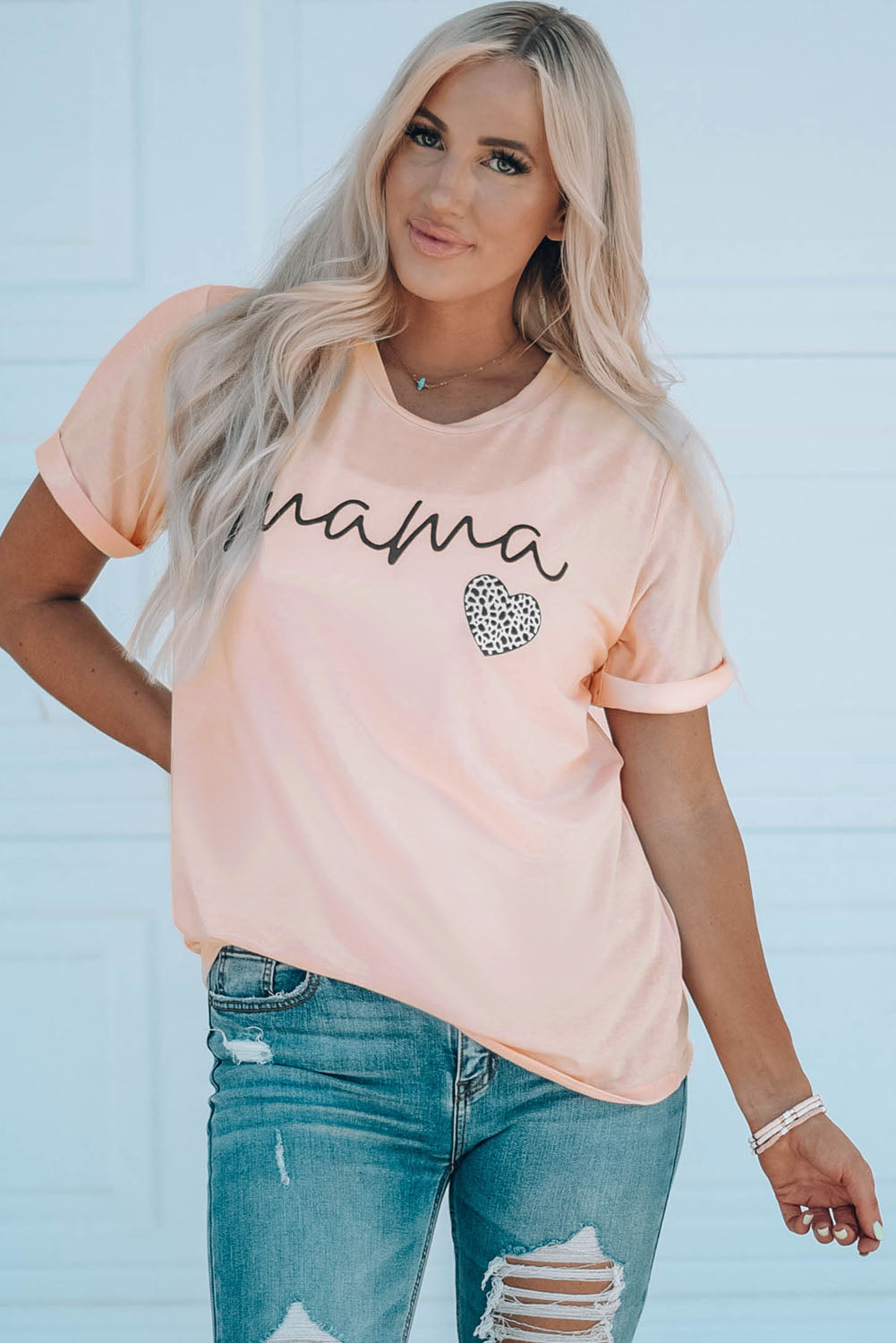 MAMA Heart Graphic Tee Shirt  Shirts & Tops- Doll Fits