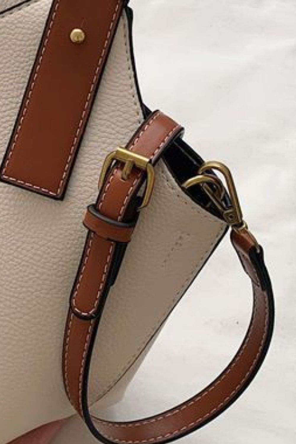 Fashion PU Leather Bucket Bag  Handbags- Doll Fits