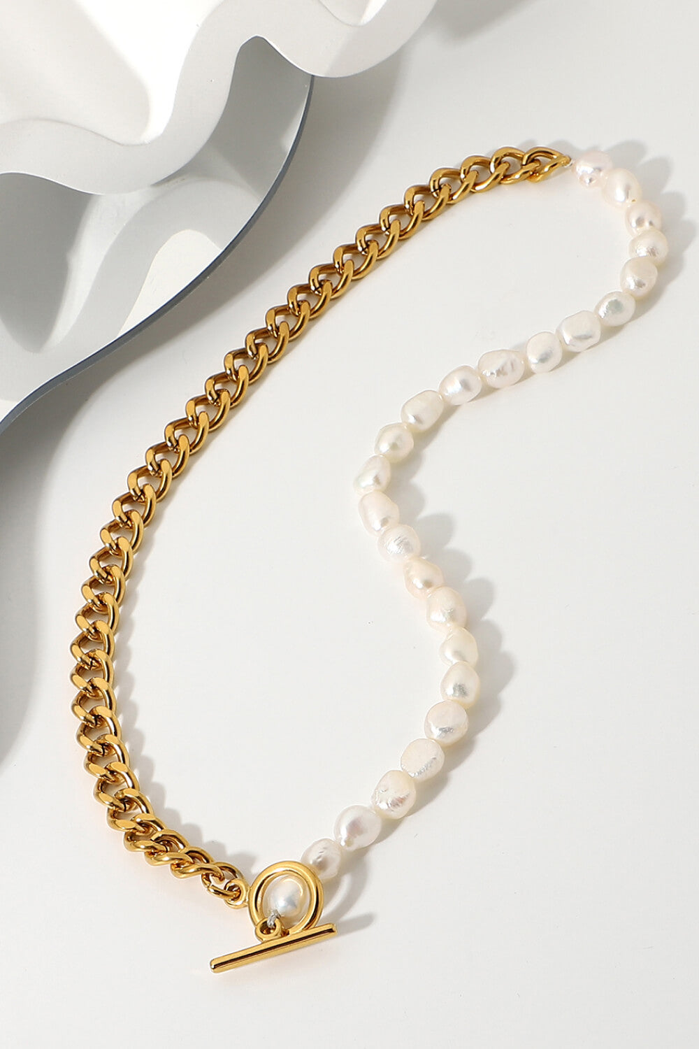 Dream Life Pearl Chunky Chain Necklace  Necklaces- Doll Fits