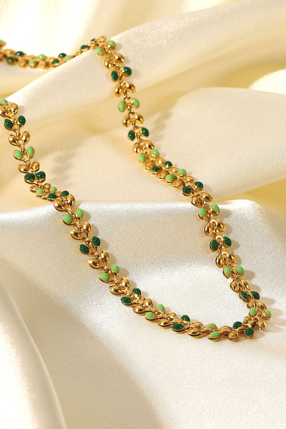 Leaf Chain Lobster Clasp Necklace  Necklaces- Doll Fits