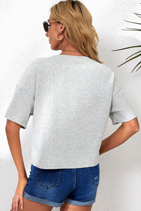 Round Neck Dropped Shoulder Tee  - Doll Fits