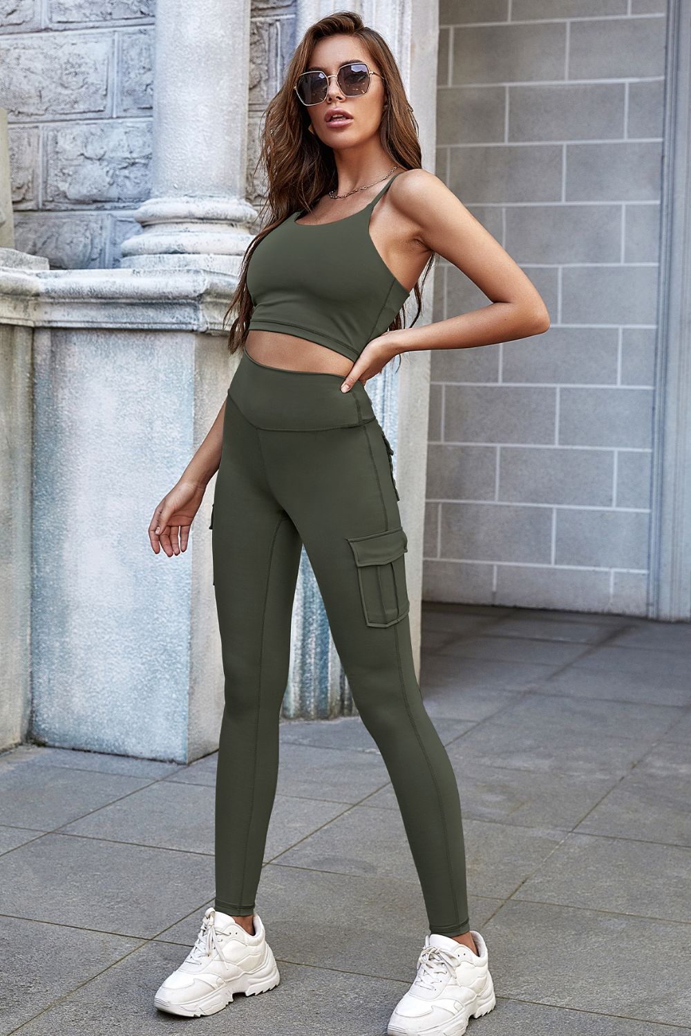 High Waist Leggings with Pockets  Activewear- Doll Fits