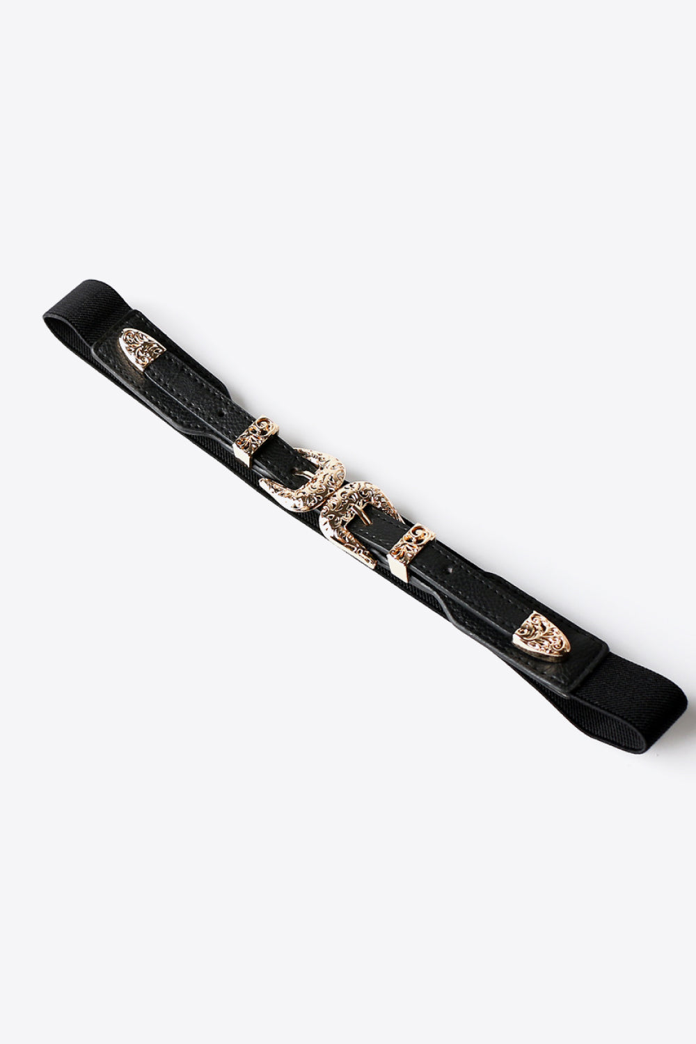 Double Buckle PU Leather Belt  Belts- Doll Fits