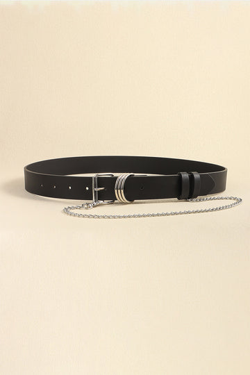 PU Leather Alloy Chain Belt  - Doll Fits
