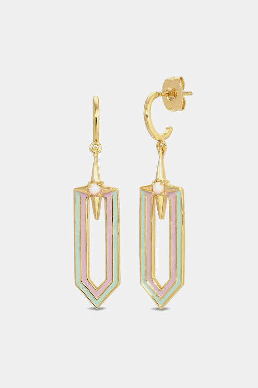 Copper C-Hoop Drop Earrings  Earrings- Doll Fits