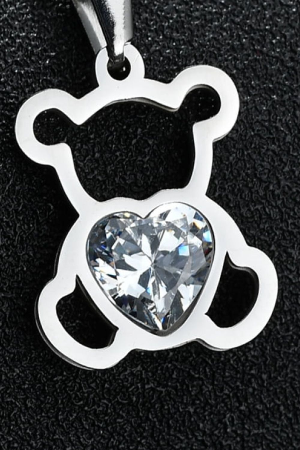 Bear Pendant Stainless Steel Necklace  Necklaces- Doll Fits