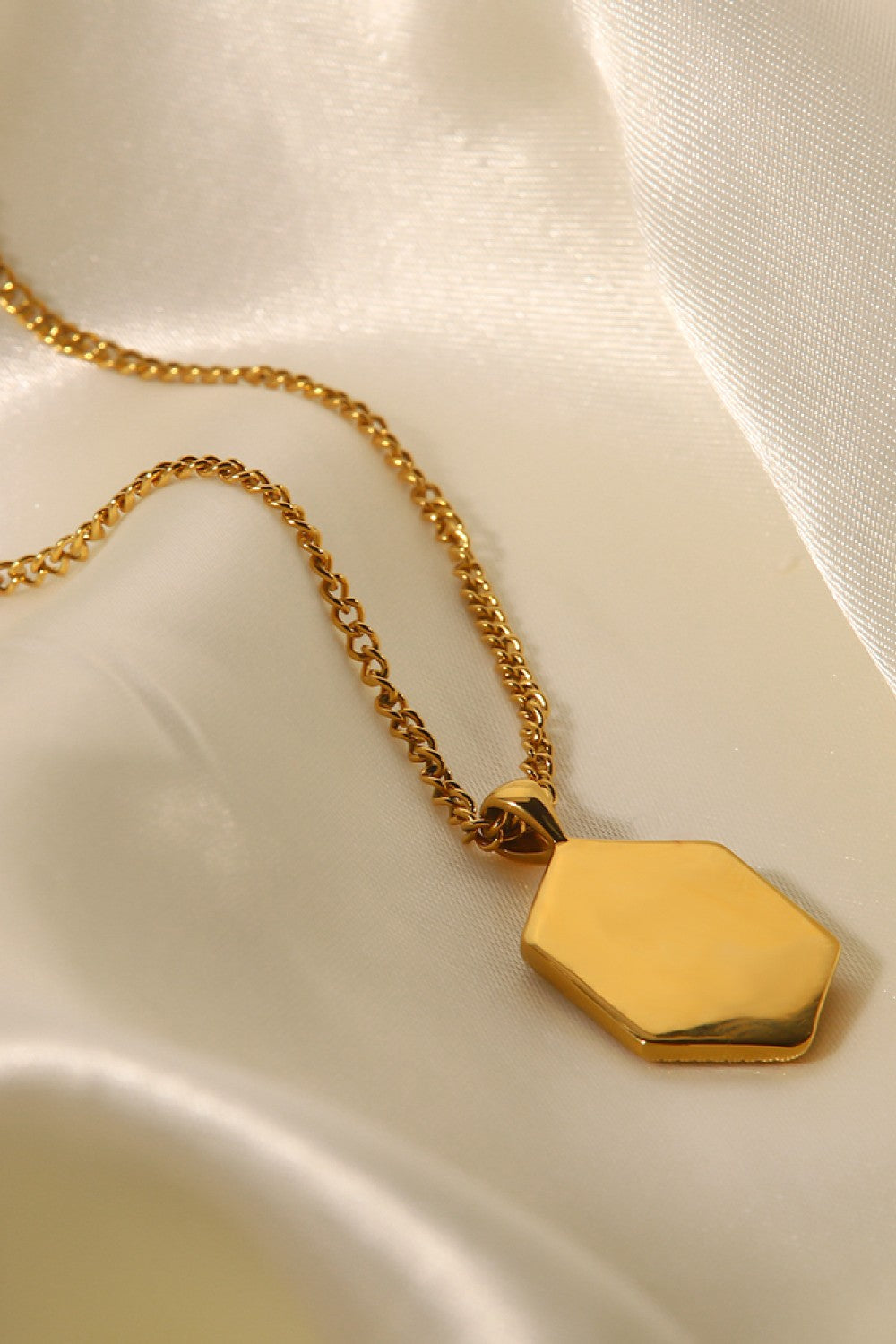 18K Gold Plated Snake Geometric Pendant Necklace  Necklaces- Doll Fits