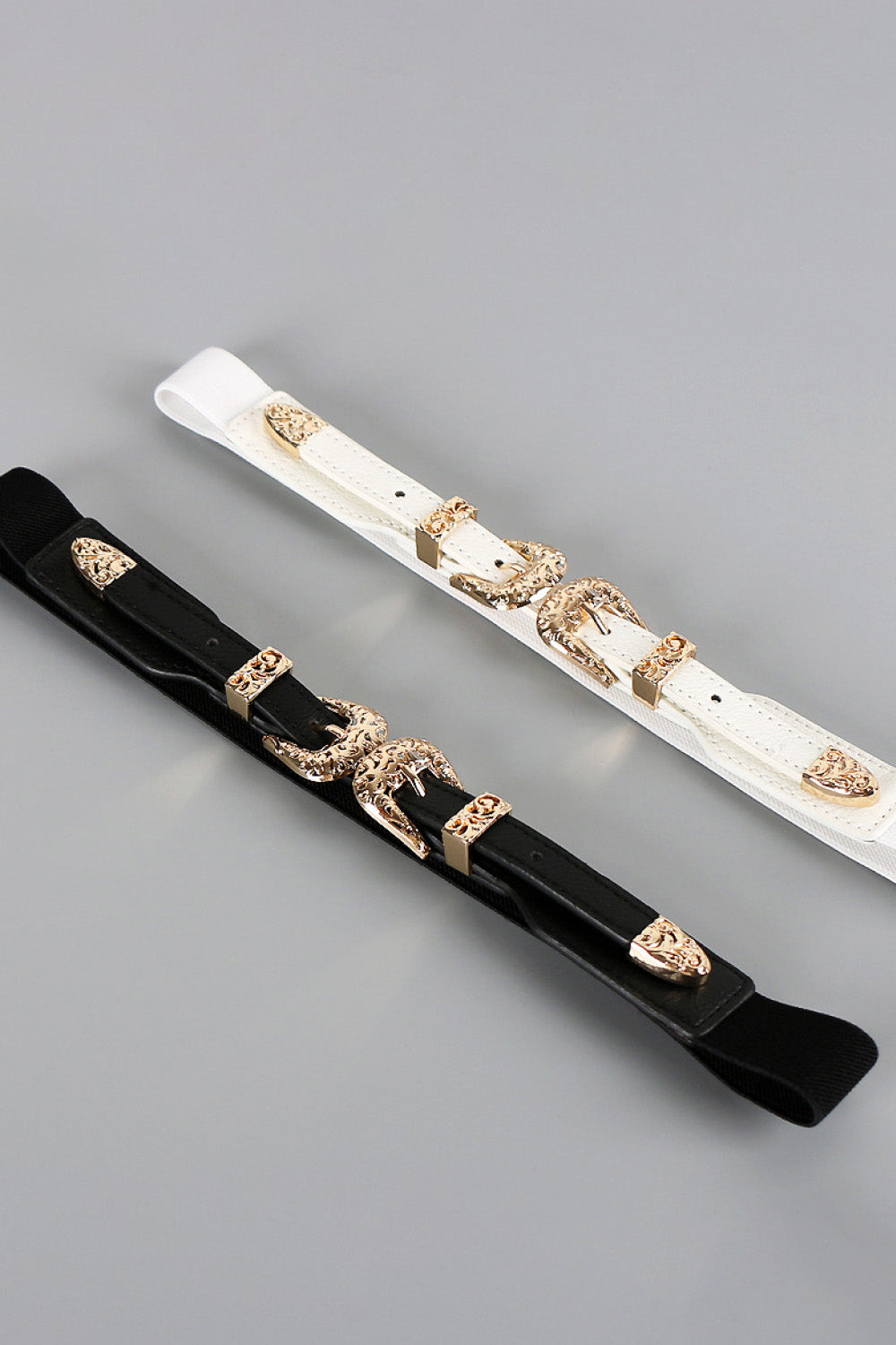 Double Buckle PU Leather Belt  Belts- Doll Fits