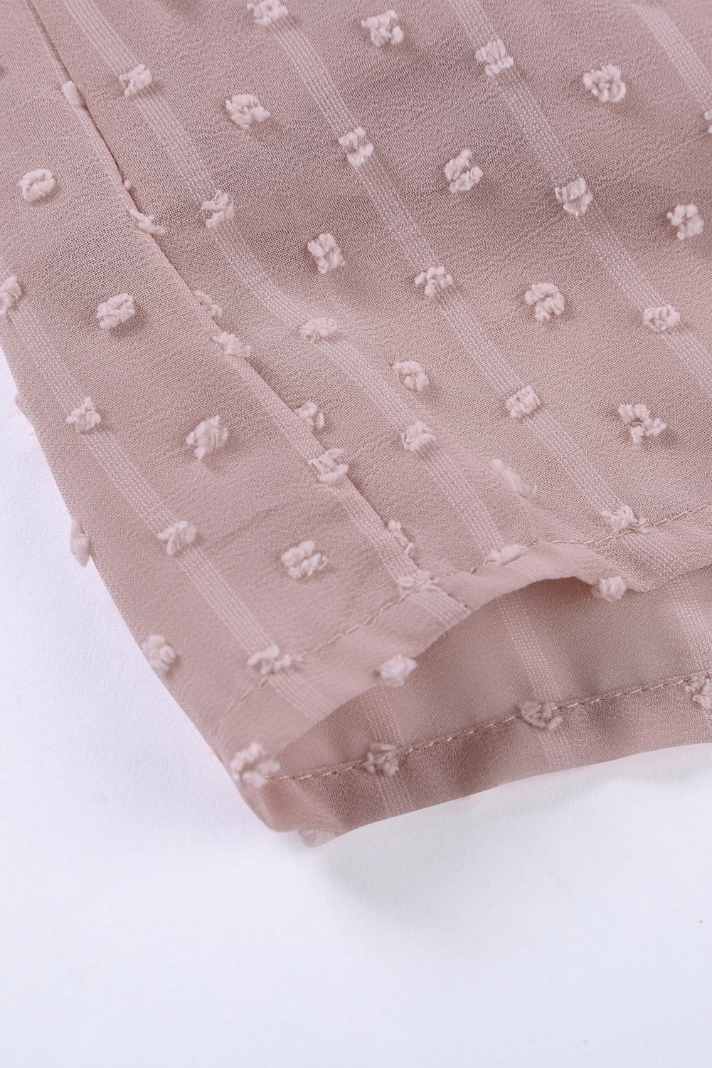 Swiss Dot Lace Trim Plunge Blouse  Shirts & Tops- Doll Fits