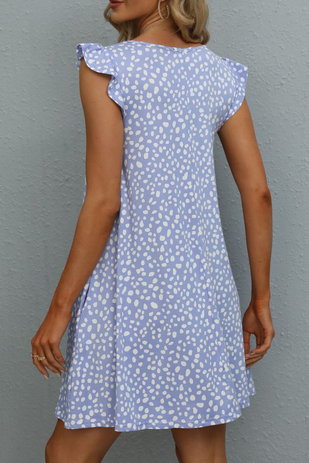 Butterfly Sleeve Round Neck Dress  Dresses- Doll Fits