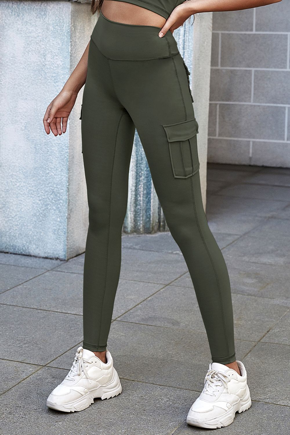 High Waist Leggings with Pockets  Activewear- Doll Fits