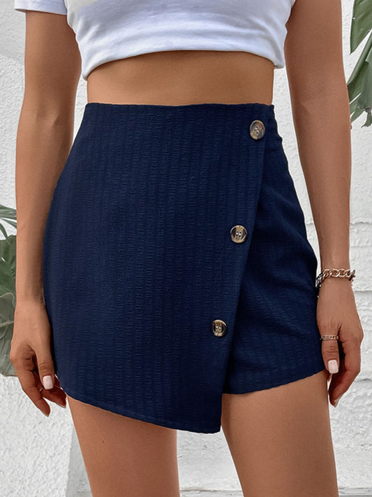 Zip-Back High Waist Shorts  Shorts- Doll Fits
