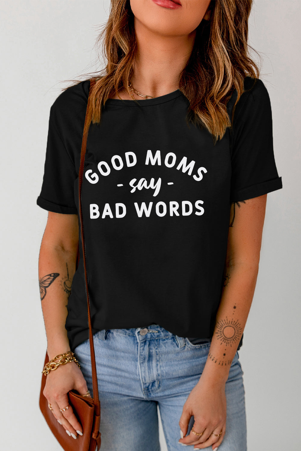 GOOD MOMS SAY BAD WORDS Graphic Tee  Shirts & Tops- Doll Fits