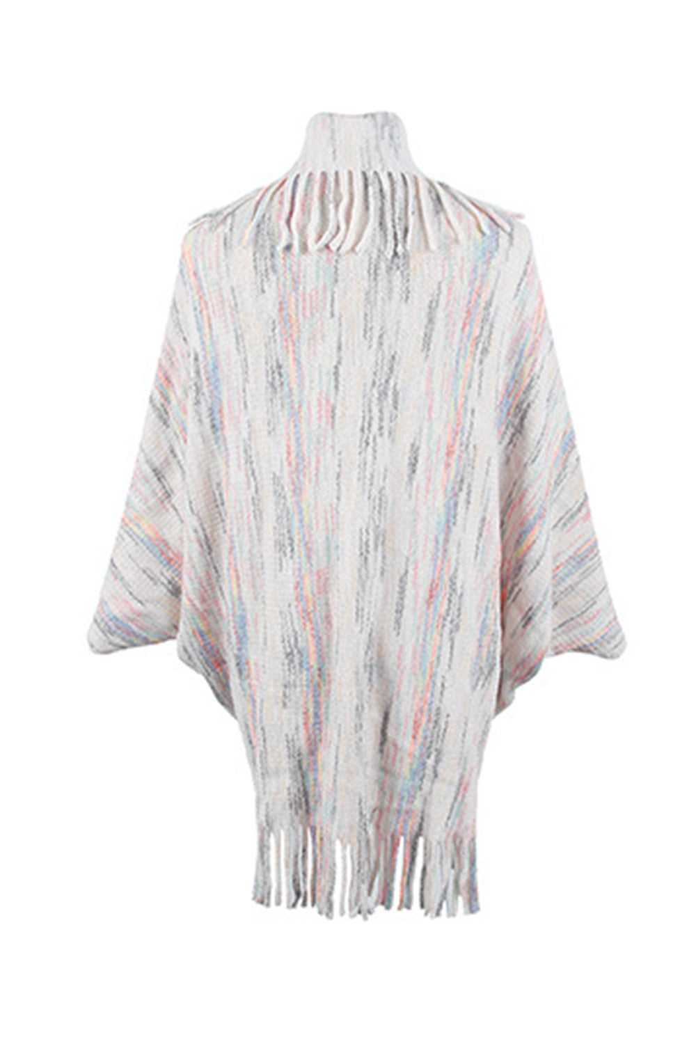 Fringe Detail Printed Poncho  - Doll Fits