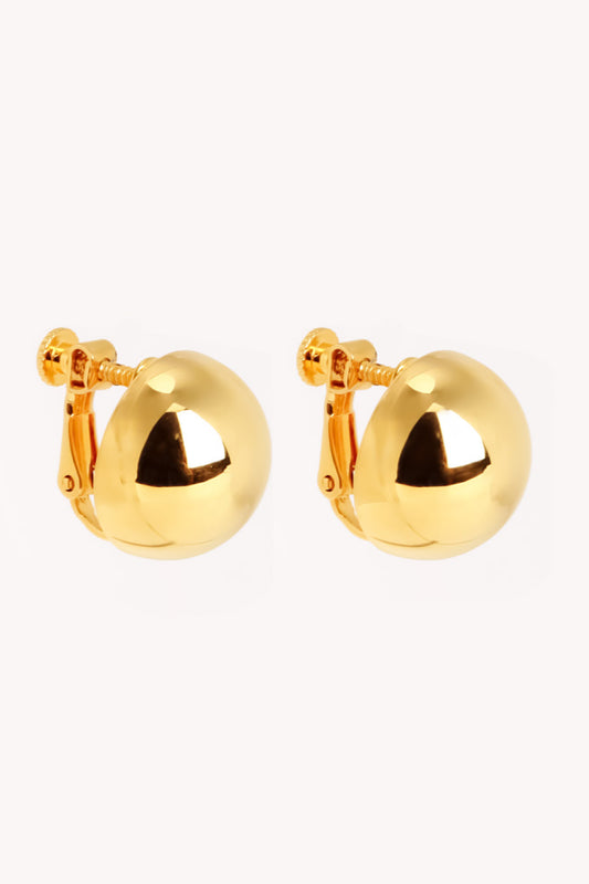 18K Gold Plated Ball Stud Earrings  Earrings- Doll Fits