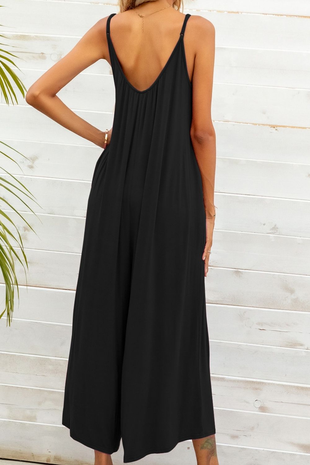 Spaghetti Strap Scoop Neck Jumpsuit  Jumpsuits & Rompers- Doll Fits