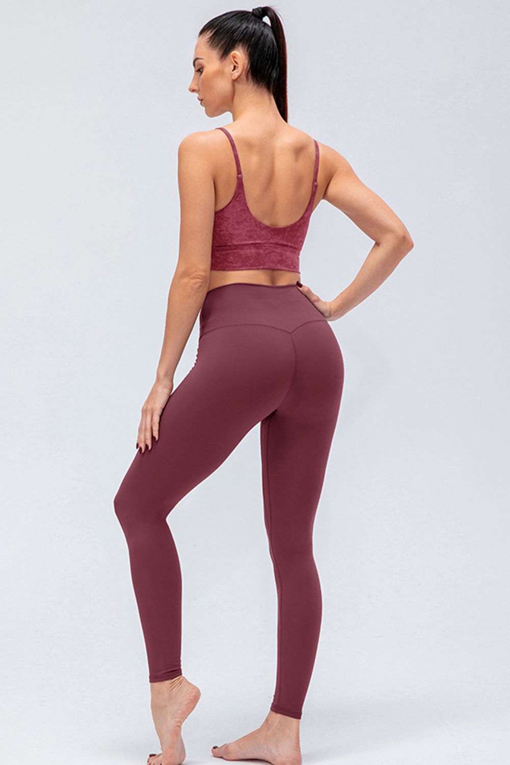 Wide Waistband Slim Fit Active Leggings  Activewear- Doll Fits