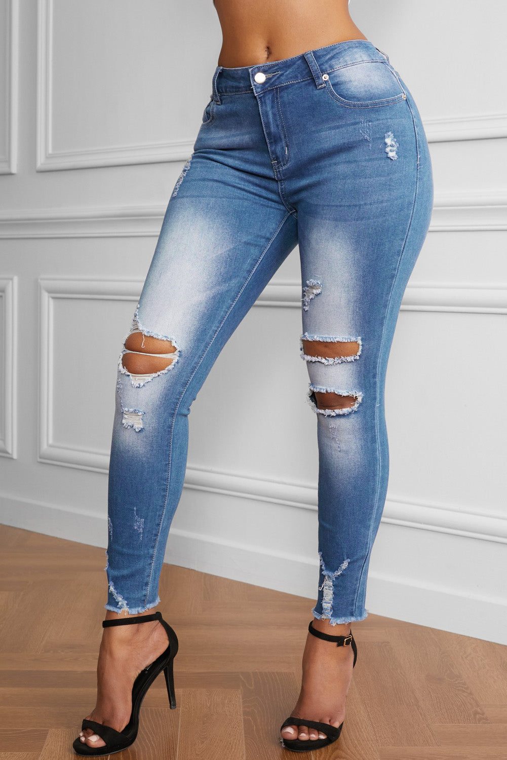 Maren Faded Mid High Rise Jeans  Pants- Doll Fits