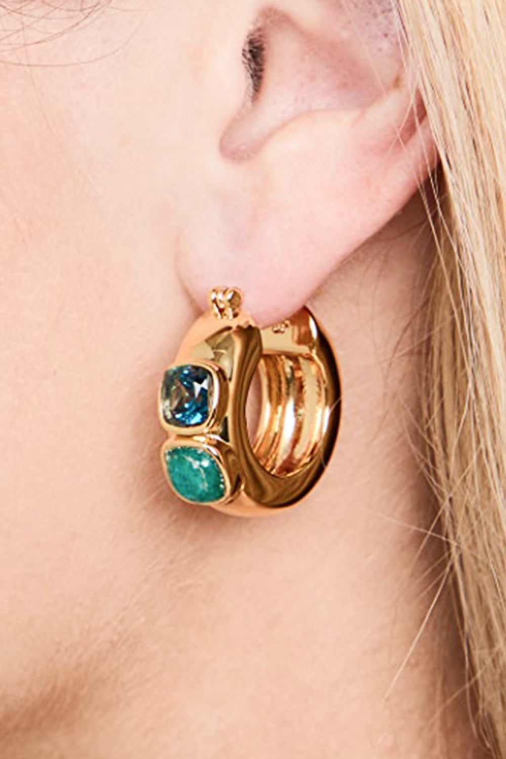 Stainless Steel 18K Gold-Plated Hoop Earrings  Earrings- Doll Fits