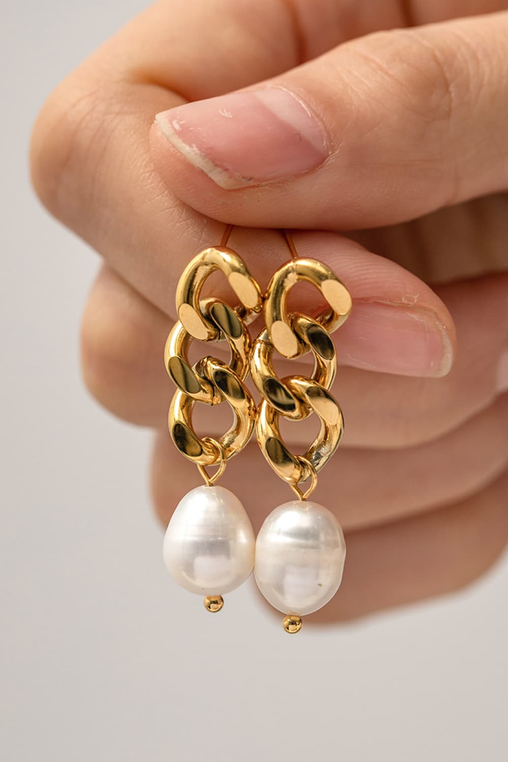 Stainless Steel Pearl Earrings  Earrings- Doll Fits
