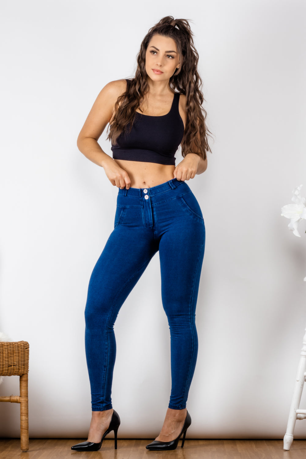 Buttoned Skinny Jeans  Pants- Doll Fits