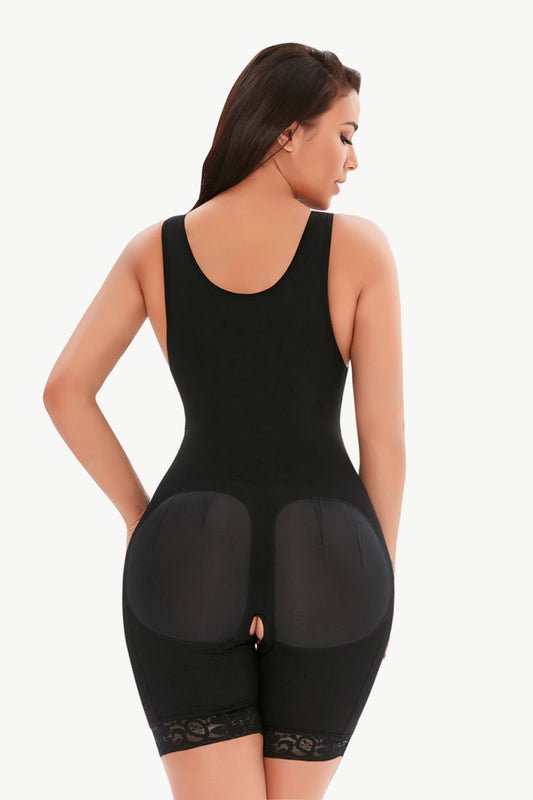 Full Size Cutout Lace Detail Hook-and Eye Shaping Shorts  Shapewear- Doll Fits