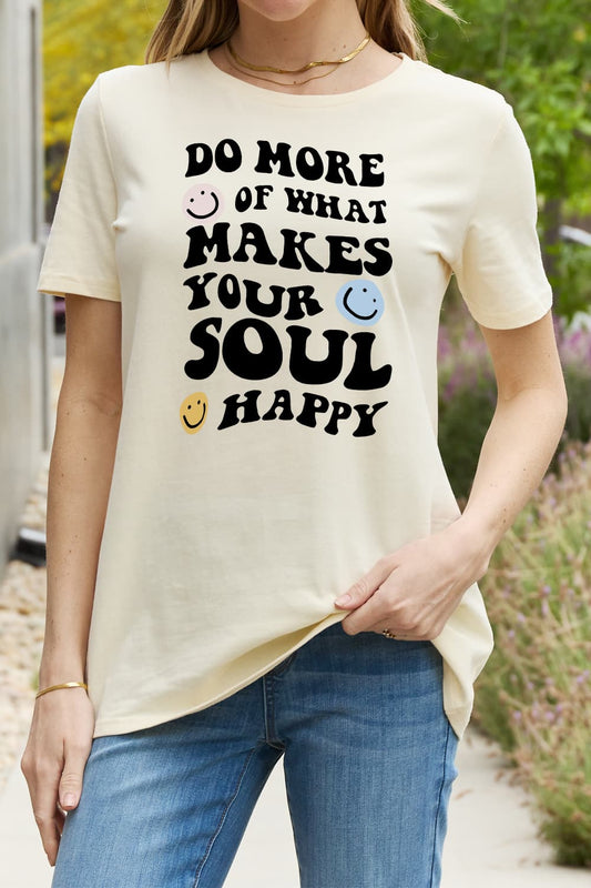 Simply Love Full Size Slogan Graphic Cotton Tee  Shirts & Tops- Doll Fits