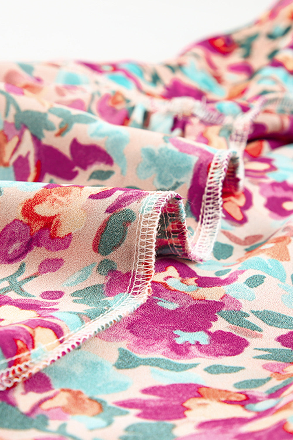 Floral Buttoned Square Neck Ruffled Tank  Shirts & Tops- Doll Fits