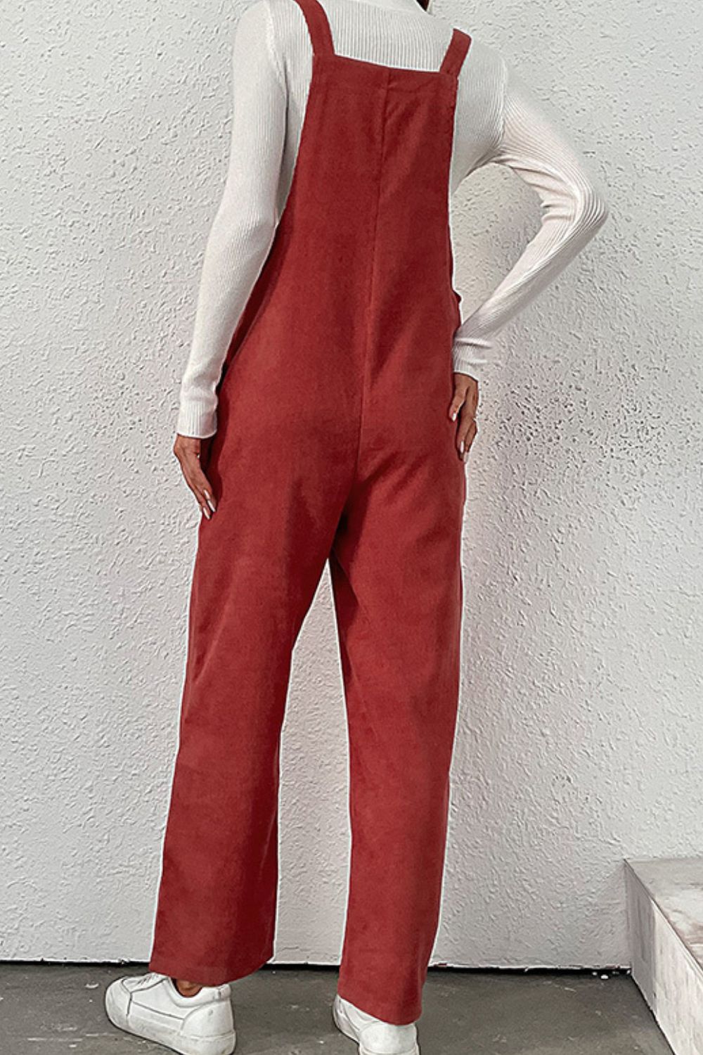 Carrying Your Love Buttoned Corduroy Overalls  Pants- Doll Fits