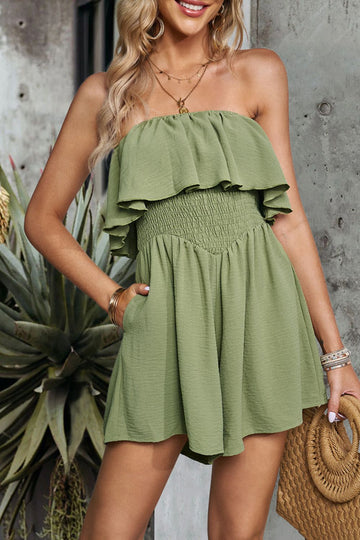 Layered Smocked Strapless Romper  Jumpsuits & Rompers- Doll Fits