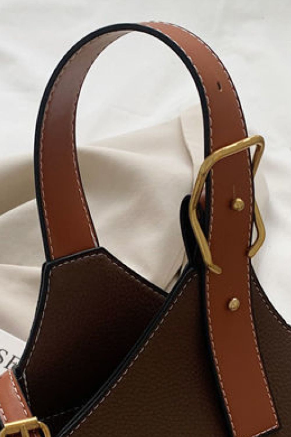 Fashion PU Leather Bucket Bag  Handbags- Doll Fits