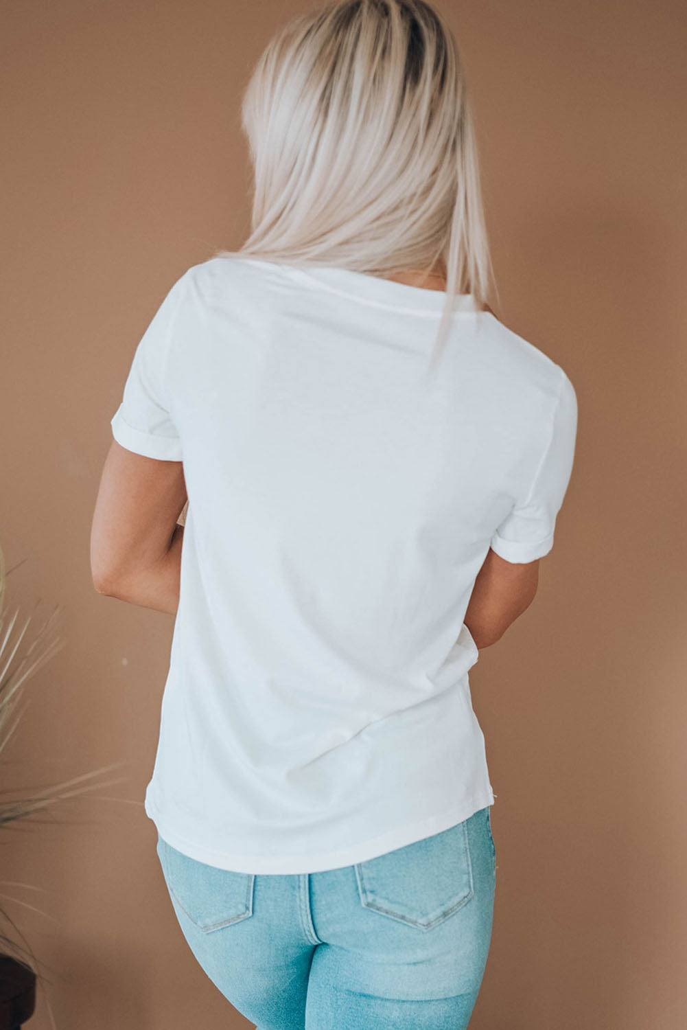 PARTY IN THE USA Round Neck Cuffed Tee  Shirts & Tops- Doll Fits