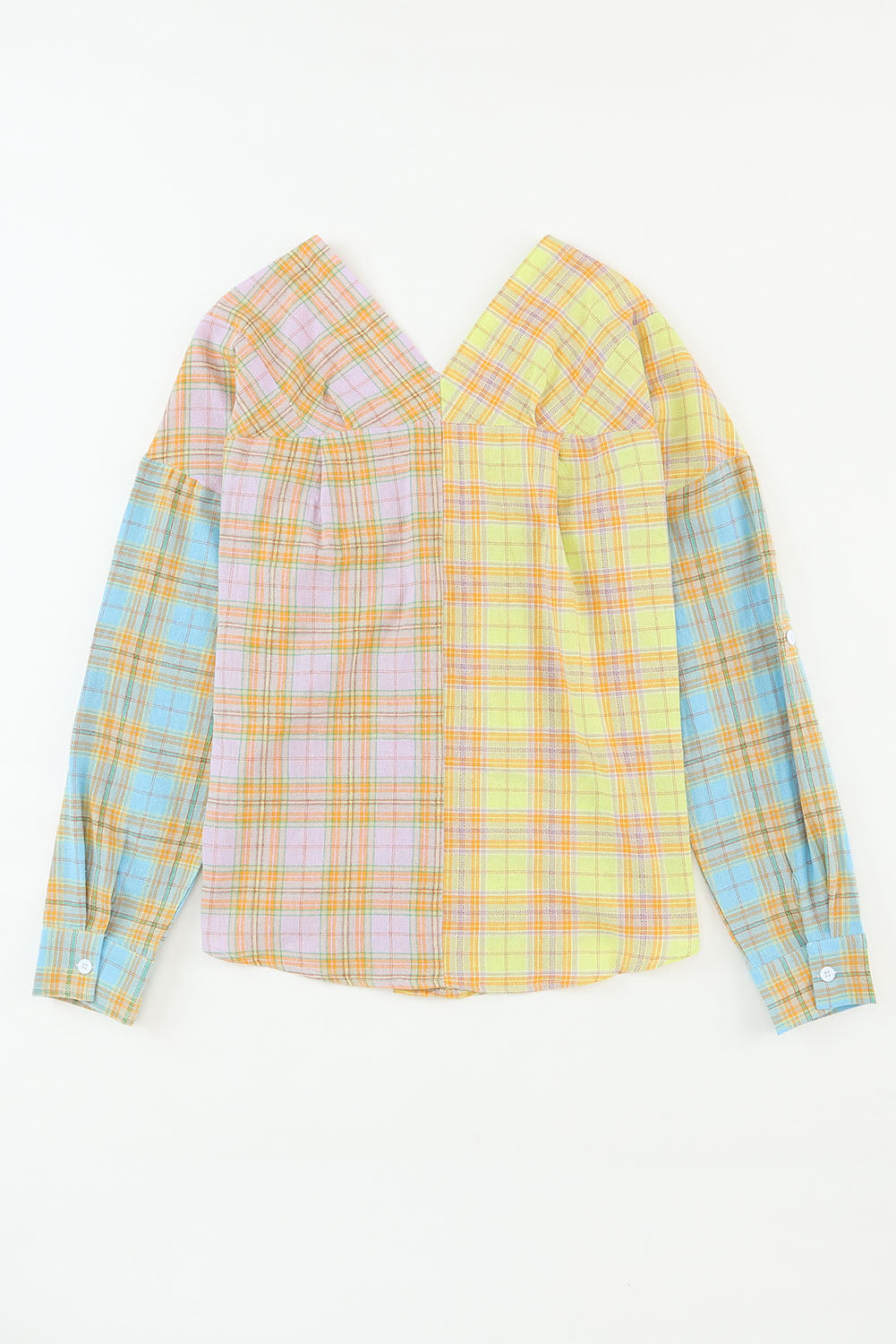 Open Front Buttoned Long Sleeve Shirt with Pocket  Shirts & Tops- Doll Fits