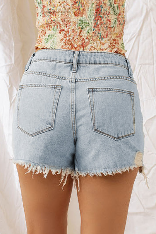 Distressed Denim Shorts  - Doll Fits