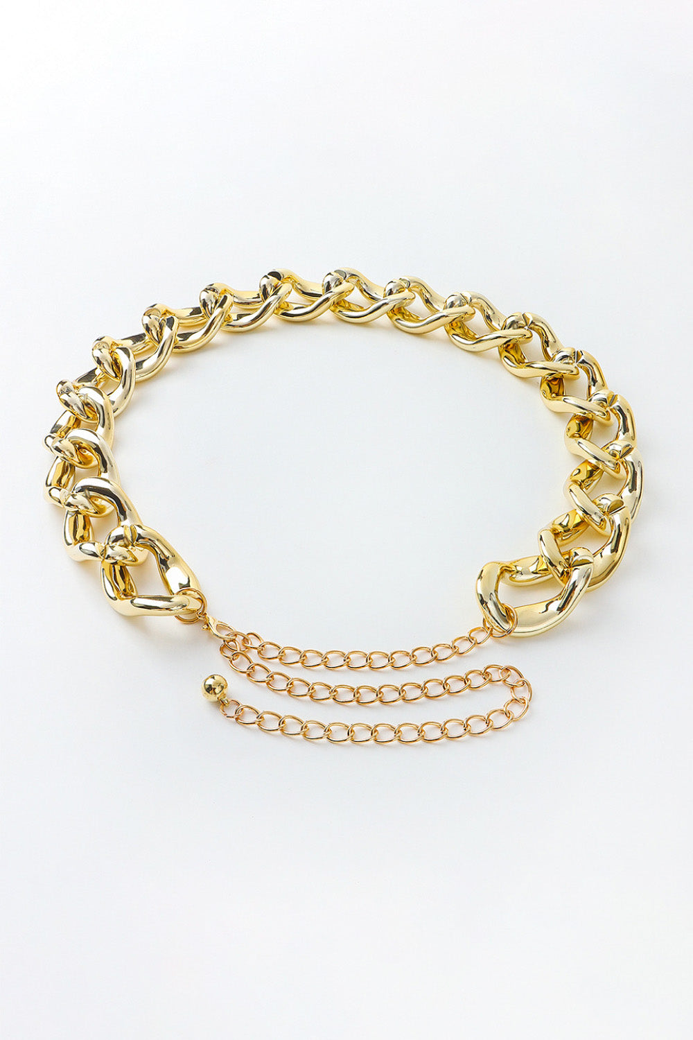 1.2" Width Acrylic Curb Chain Belt  Belts- Doll Fits