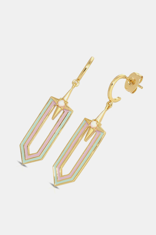 Copper C-Hoop Drop Earrings  Earrings- Doll Fits